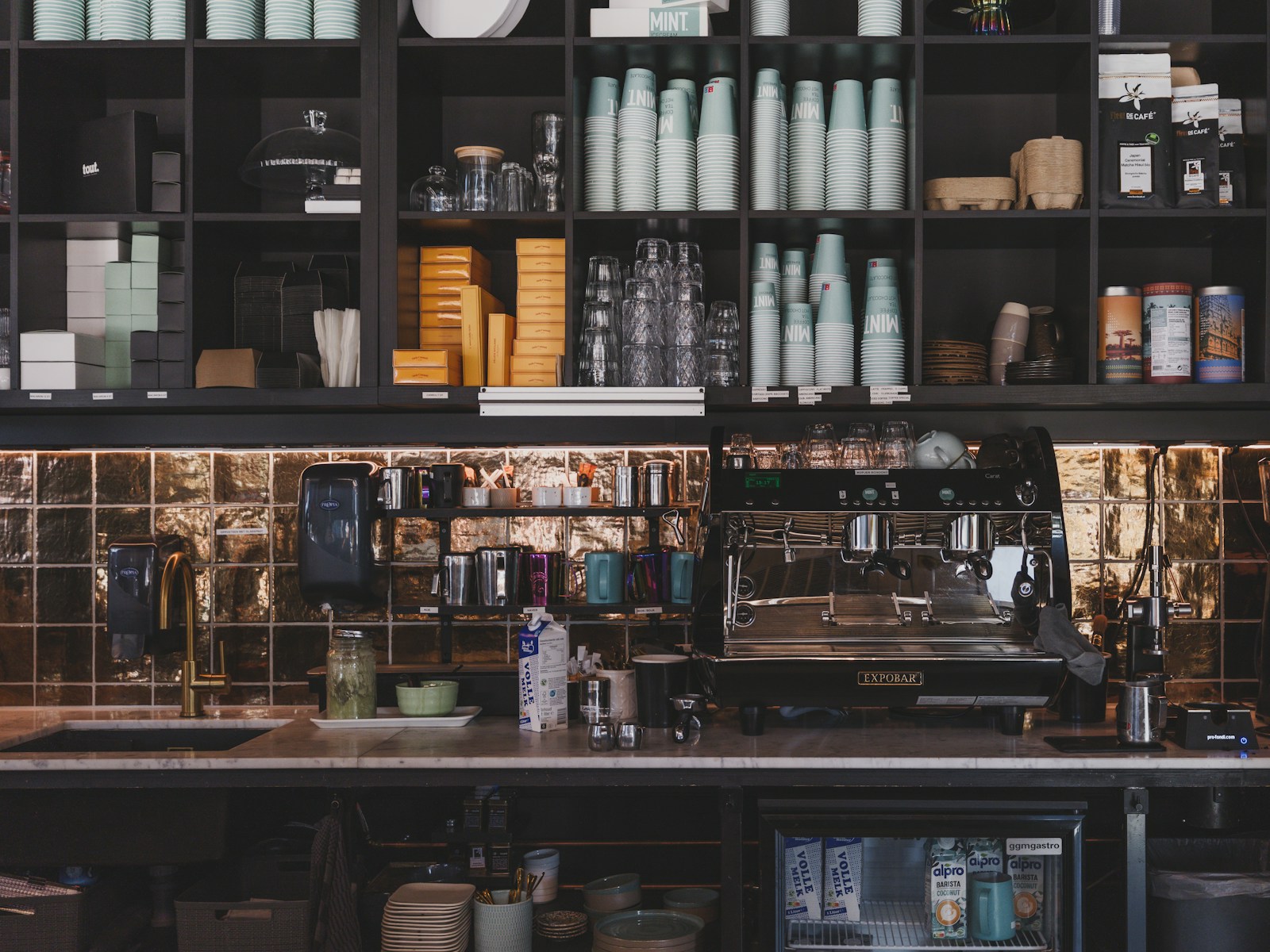 Coffee shop counter